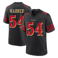 Seanshop SF.49ers #54 Fred Warner Player Black Rivalries Collection Home Game Stitched Jerseys