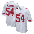 Seanshop SF.49ers #54 Fred Warner Player White Home Game Stitched Jerseys