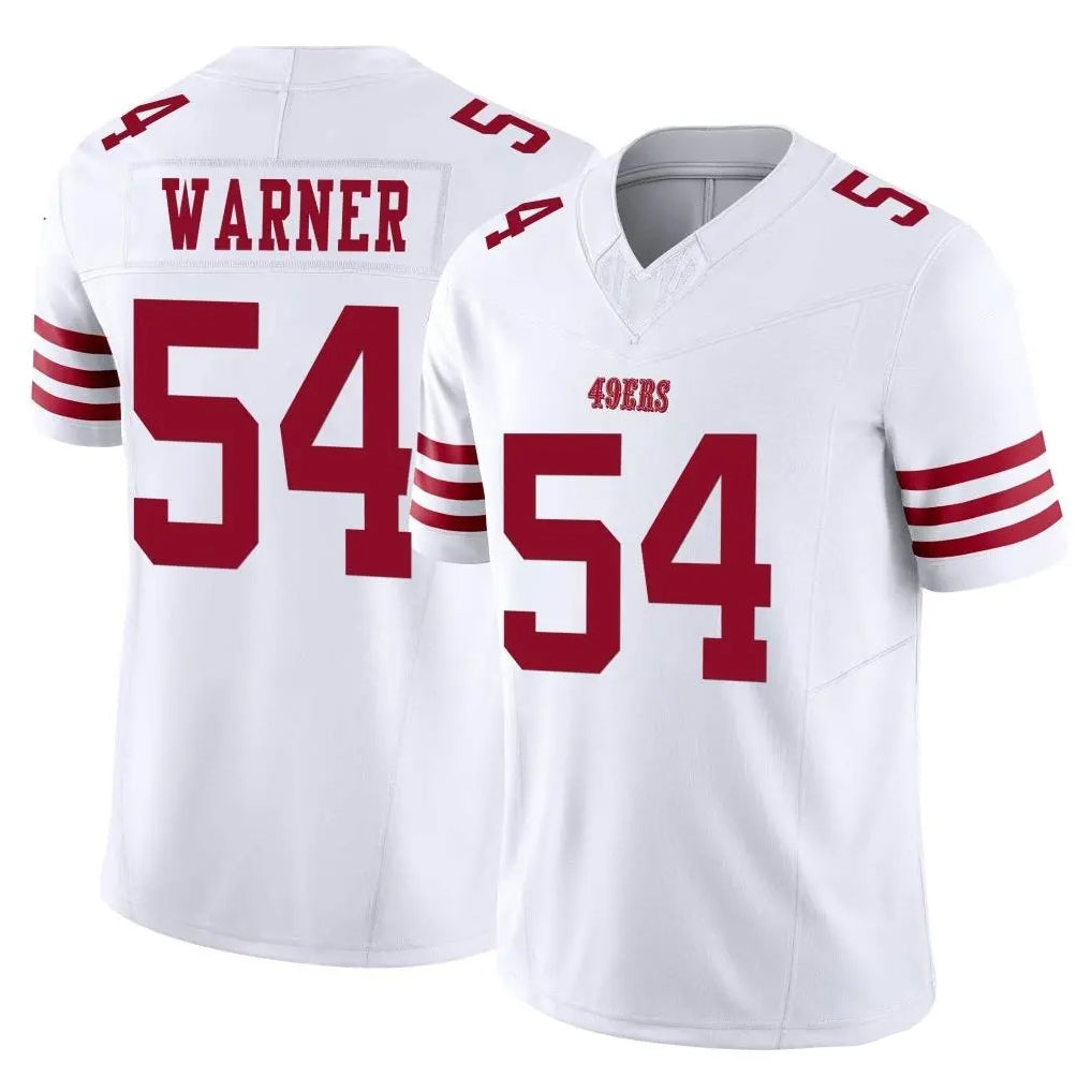 Seanshop SF.49ers #54 Fred Warner Player White Limited Vapor F.U.S.E. Home Game Stitched Jerseys
