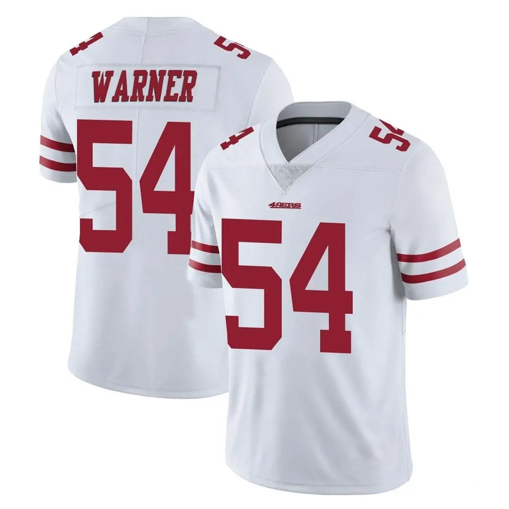Seanshop SF.49ers #54 Fred Warner Player White Limited Vapor Untouchable Home Game Stitched Jerseys