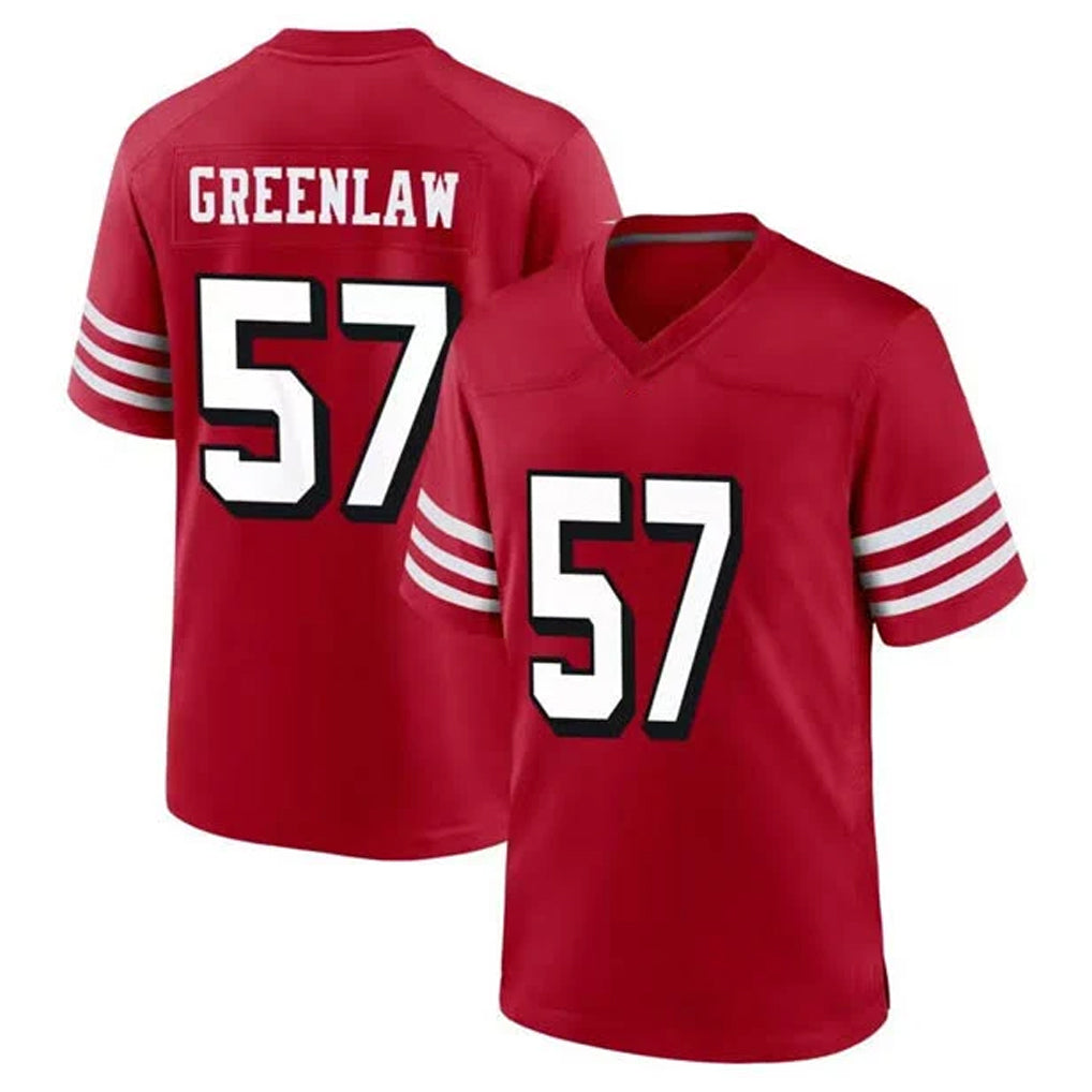 Seanshop SF.49ers #57 Dre Greenlaw Player Red Limited Alternate Home Game Stitched Jerseys
