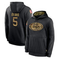 Seanshop SF.49ers #5 Mike Evans Player Black Salute to Service Sideline Performance Pullover Hoodies Home Game Stitched Jerseys