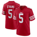 Seanshop SF.49ers #5 Mike Evans Player Red Game Home Stitched Jerseys
