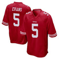 Seanshop SF.49ers #5 Mike Evans Player Red Home Game Stitched Jerseys
