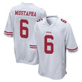Seanshop SF.49ers #6 Malik Mustapha Player White Home Game Stitched Jerseys