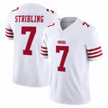 Seanshop SF.49ers #7 De'Zhaun Stribling Player White Limited Vapor F.U.S.E. Home Game Stitched Jerseys