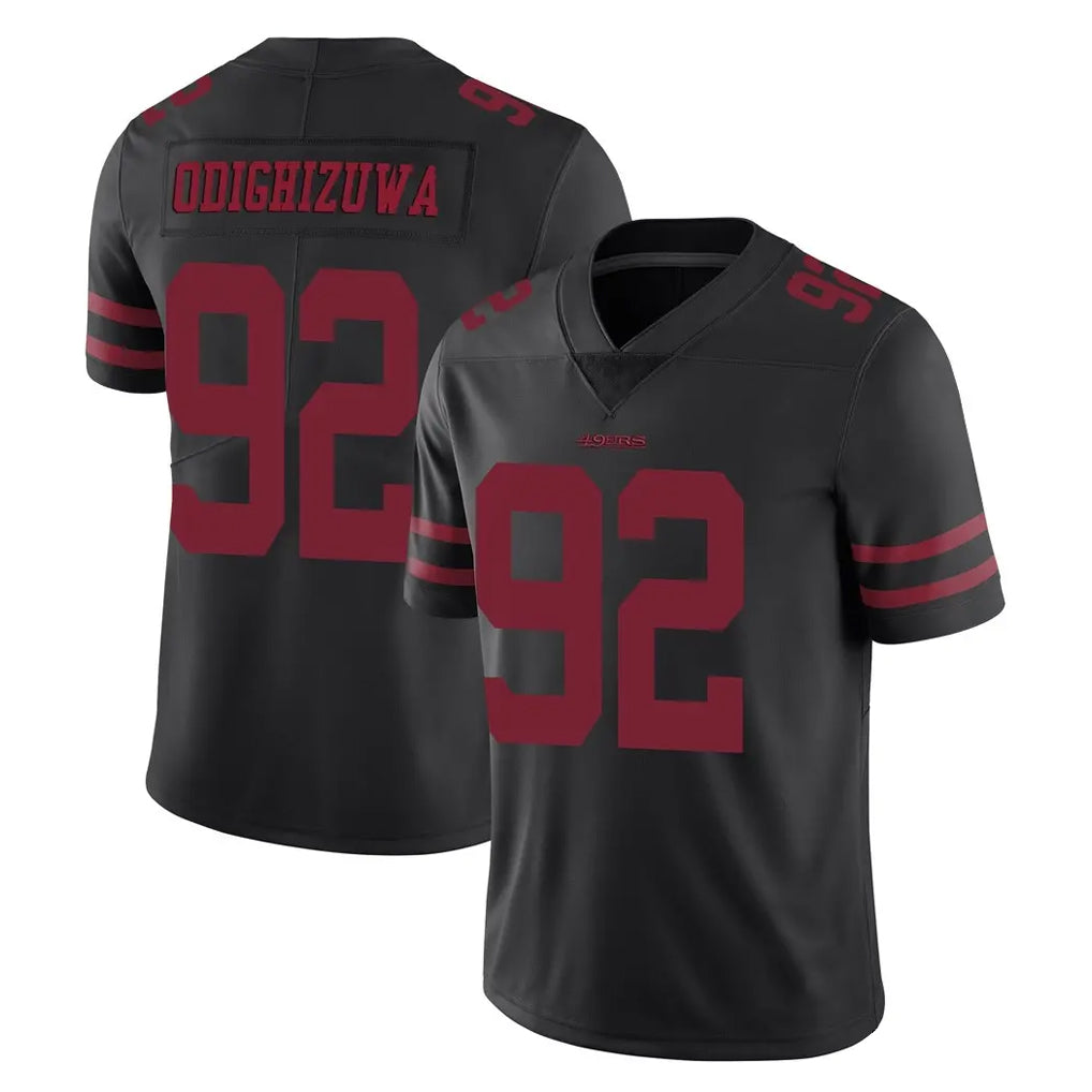 Seanshop SF.49ers #92 Osa Odighizuwa Player Black Alternate Limited Vapor Untouchable Home Game Stitched Jerseys