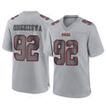 Seanshop SF.49ers #92 Osa Odighizuwa Player Gray Atmosphere Fashion Home Game Stitched Jerseys