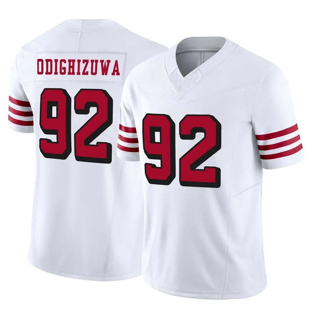 Seanshop SF.49ers #92 Osa Odighizuwa Player White Limited Alternate Vapor F.U.S.E. Home Game Stitched Jerseys