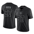 Seanshop SF.49ers #97 Nick Bosa Player Black Limited Reflective Home Game Stitched Jerseys