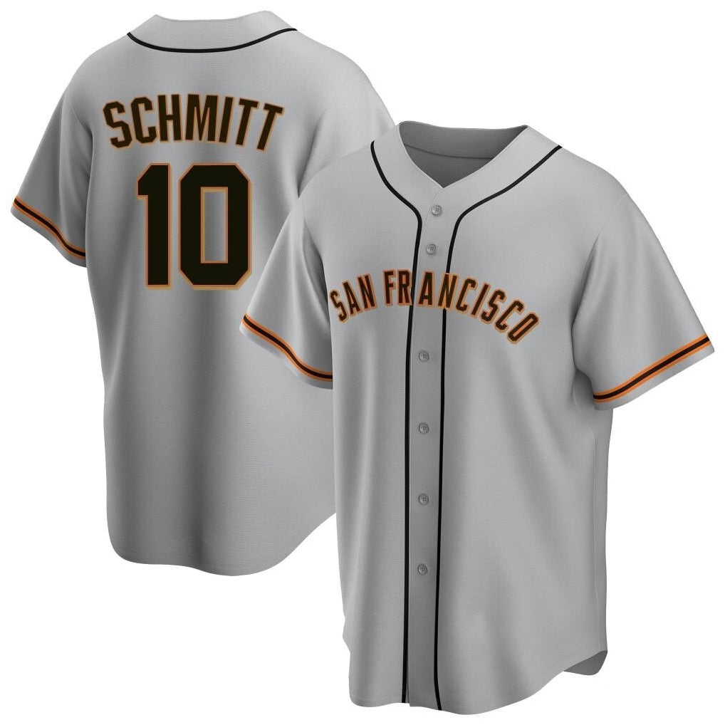 Seanshop SF.Giants #10 Casey Schmitt Player Gray Home Game Stitched Jerseys