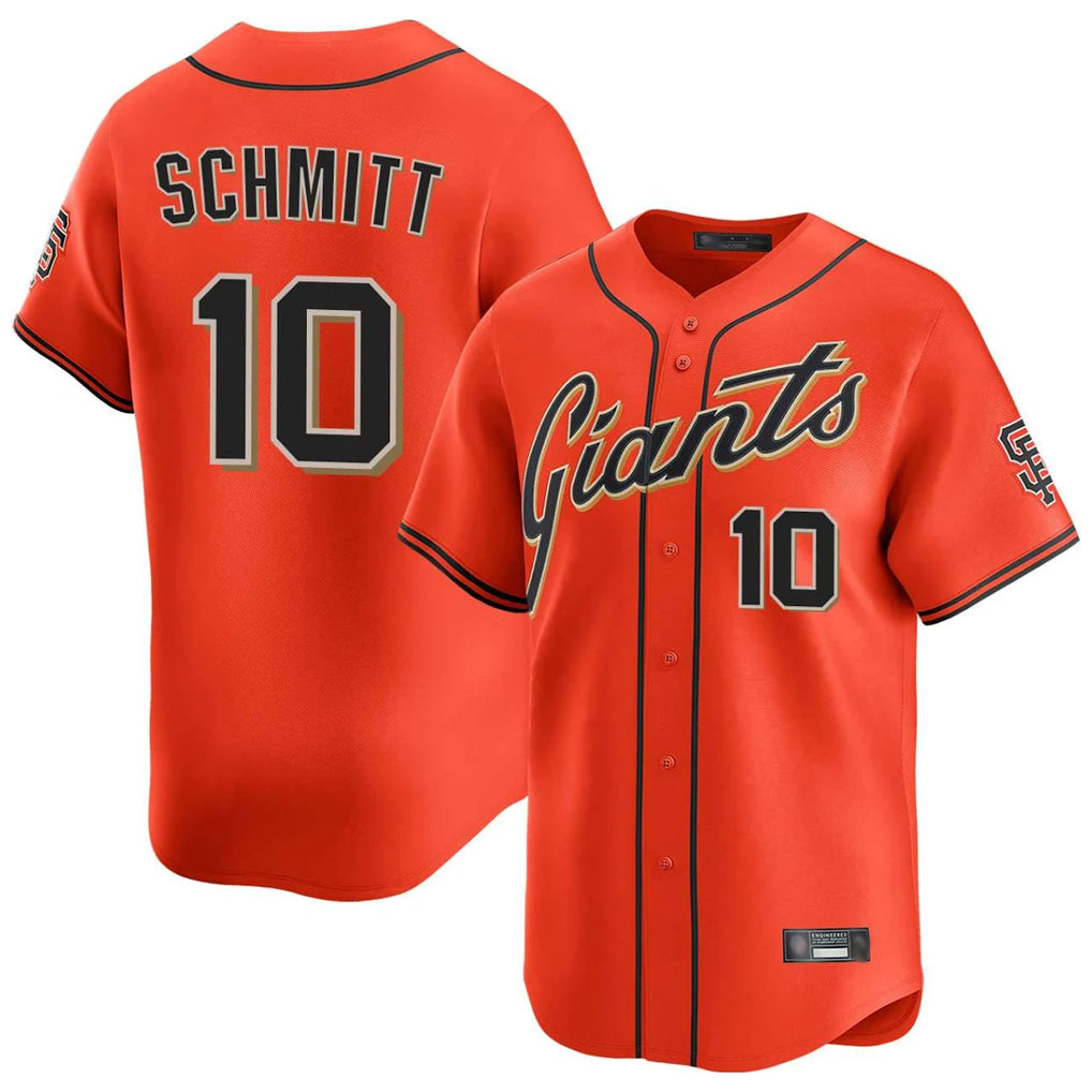 Seanshop SF.Giants #10 Casey Schmitt Player Orange Home Limited Stitched Jerseys