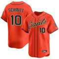 Seanshop SF.Giants #10 Casey Schmitt Player Orange Home Limited Stitched Jerseys