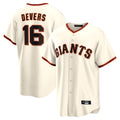 Seanshop SF.Giants #16 Rafael Devers Player Cream Home Game Stitched Jerseys