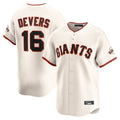 Seanshop SF.Giants #16 Rafael Devers Player Cream Home Limited Stitched Jerseys