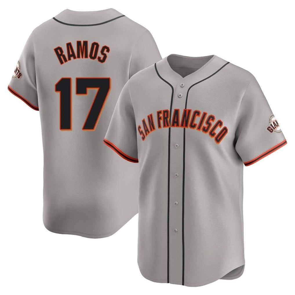 Seanshop SF.Giants #17 Heliot Ramos Player Gray Home Limited Stitched Jerseys