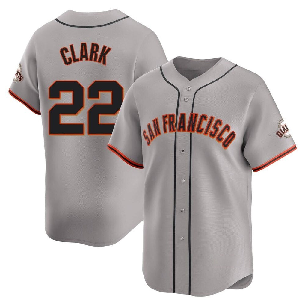 Seanshop SF.Giants #22 Will Clark Player Gray Home Limited Stitched Jerseys