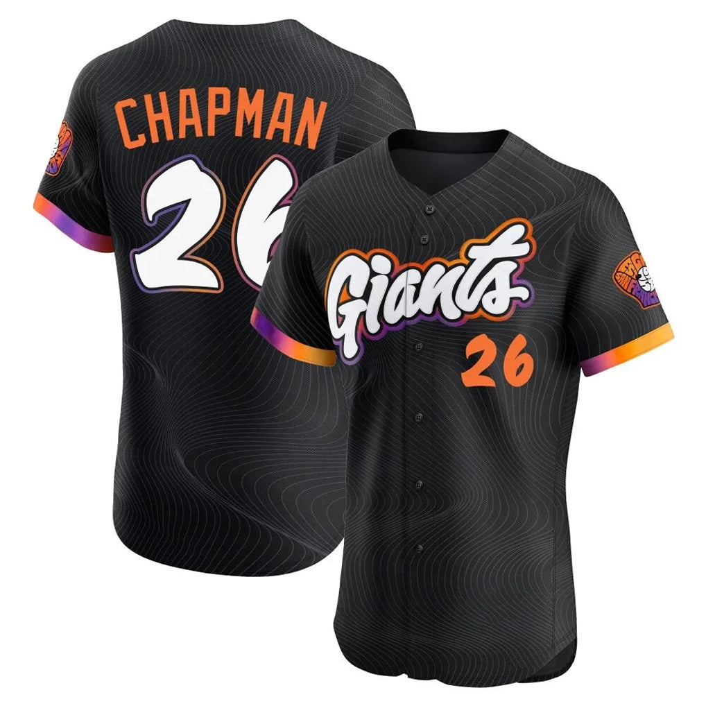Seanshop SF.Giants #26 Matt Chapman Player Black 2025 City Connect Home Limited Elite Stitched Jerseys