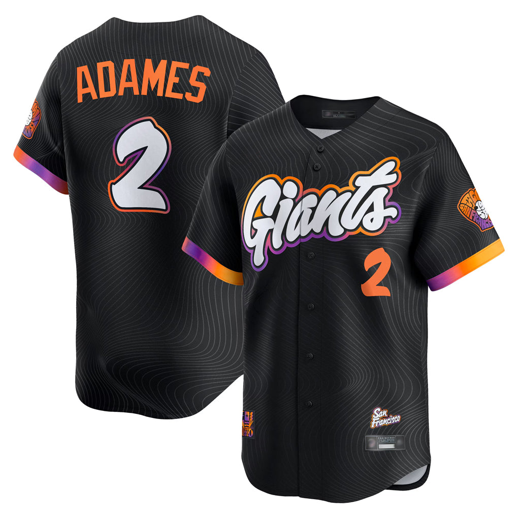 Seanshop SF.Giants #2 Willy Adames Player Black 2025 City Connect Home Limited Stitched Jerseys