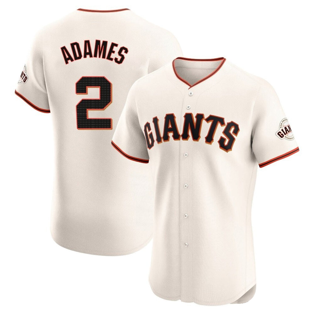 Seanshop SF.Giants #2 Willy Adames Player Cream Home Limited Elite Stitched Jerseys