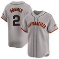 Seanshop SF.Giants #2 Willy Adames Player Gray Home Limited Stitched Jerseys