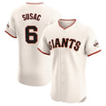 Seanshop SF.Giants #6 Daniel Susac Player Cream Home Limited Elite Stitched Jerseys