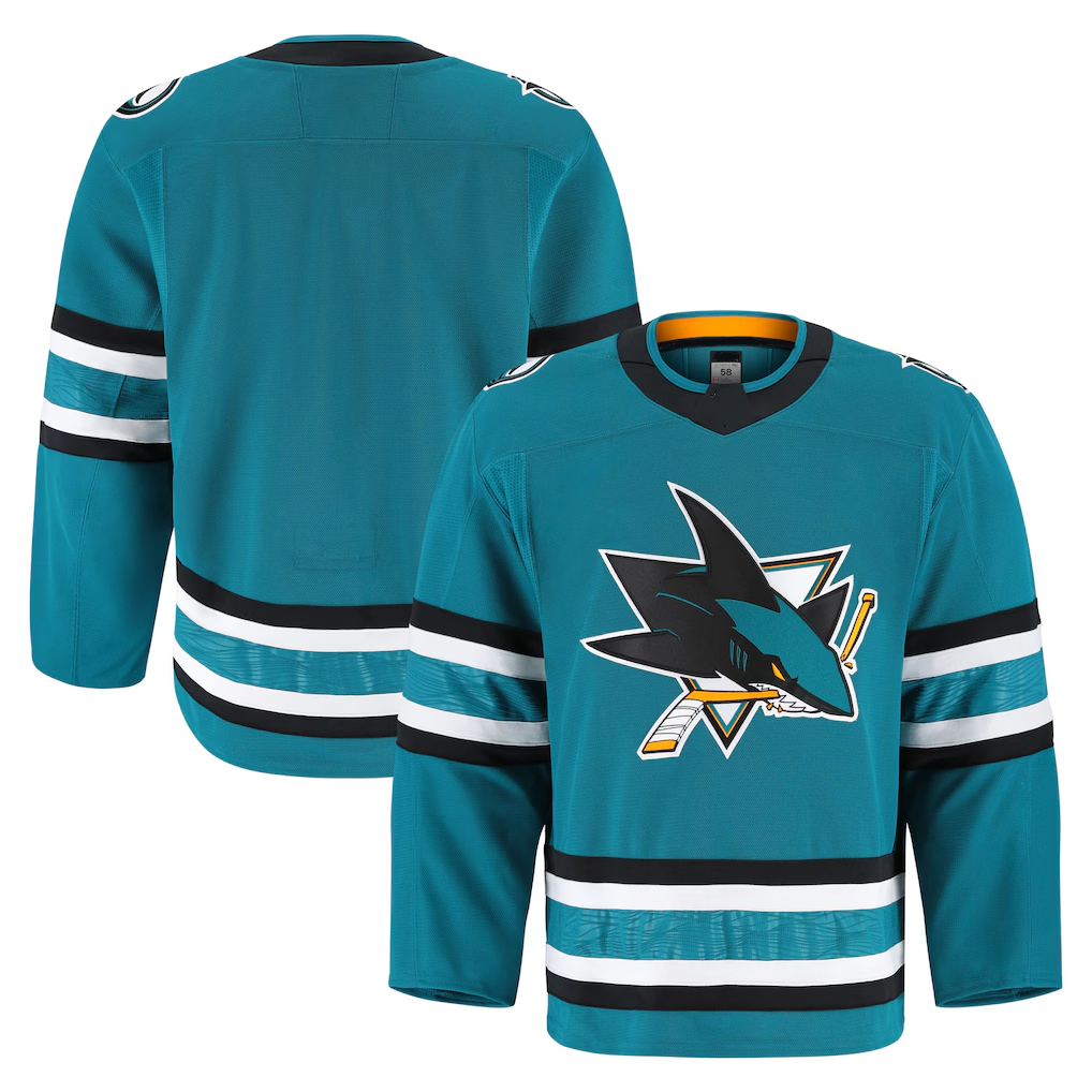 Seanshop SJ.Sharks Teal Home Authentic Pro Jerseys
