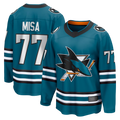 Seanshop SJ.Sharks #77 Michael Misa Teal Breakaway Jerseys
