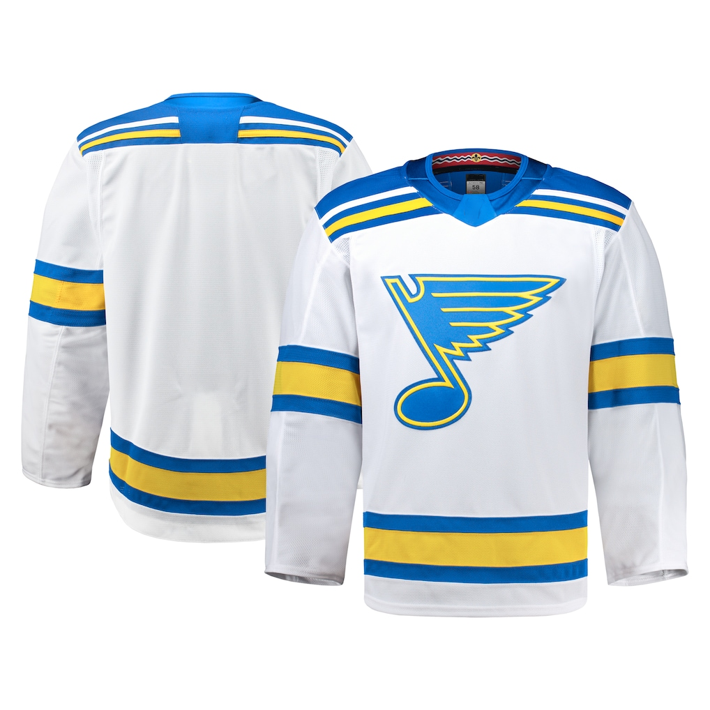 Seanshop SL.Blues White Away Authentic Pro Jerseys