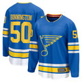 Seanshop SL.Blues #50 Jordan Binnington Blue Home Premium Player Jerseys
