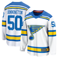 Seanshop SL.Blues #50 Jordan Binnington White Away Breakaway Player Jerseys