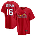 Seanshop  St. Louis Cardinals #16 Nolan Gorman Player Red Home Game Stitched Jerseys