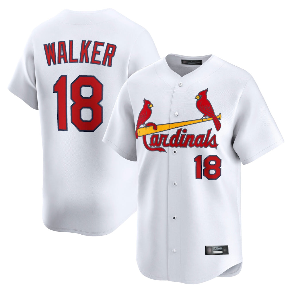 Seanshop  St. Louis Cardinals #18 Jordan Walker Player White Home Limited Stitched Jerseys
