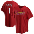 Seanshop  St. Louis Cardinals #1 Ozzie Smith Player Red Home Game Stitched Jerseys