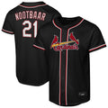 Seanshop  St. Louis Cardinals #21 Lars Nootbaar Player Black Carbon Fashio Game Stitched Jerseys