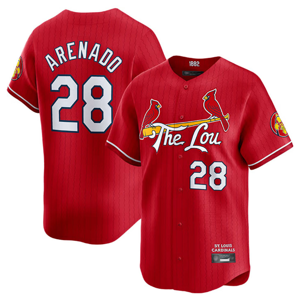 Seanshop  St. Louis Cardinals #28 Nolan Arenado Player Red City Connect Limited Stitched Jerseys