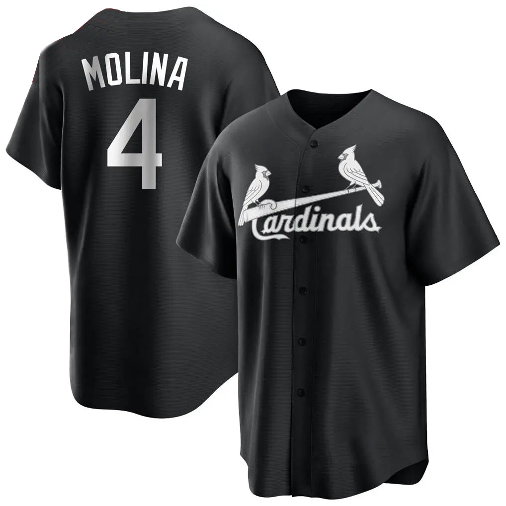 Seanshop  St. Louis Cardinals #4 Yadier Molina Player Black City Connect Home Limited Stitched Jerseys