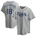 Seanshop  T.Bay Rays #18 Shane McClanahan Player Gray Home Game Stitched Jerseys