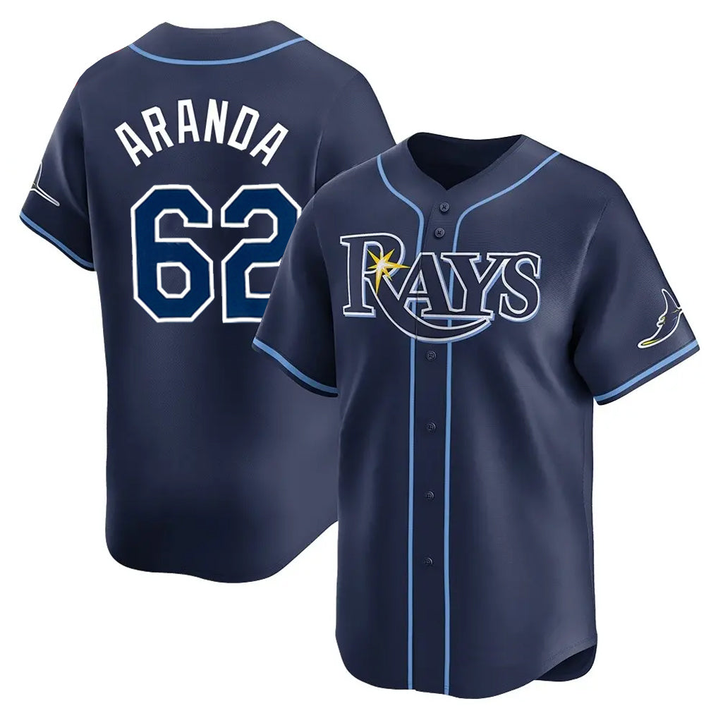 Seanshop  T.Bay Rays #62 Jonathan Aranda Player Navy Home Limited Stitched Jerseys