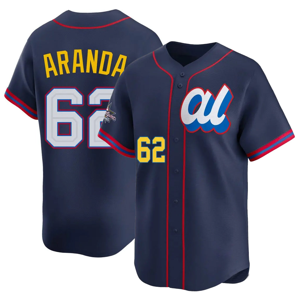 Seanshop  T.Bay Rays #62 Jonathan Aranda Player Navy Limited American League All-Star Edition Stitched Jerseys