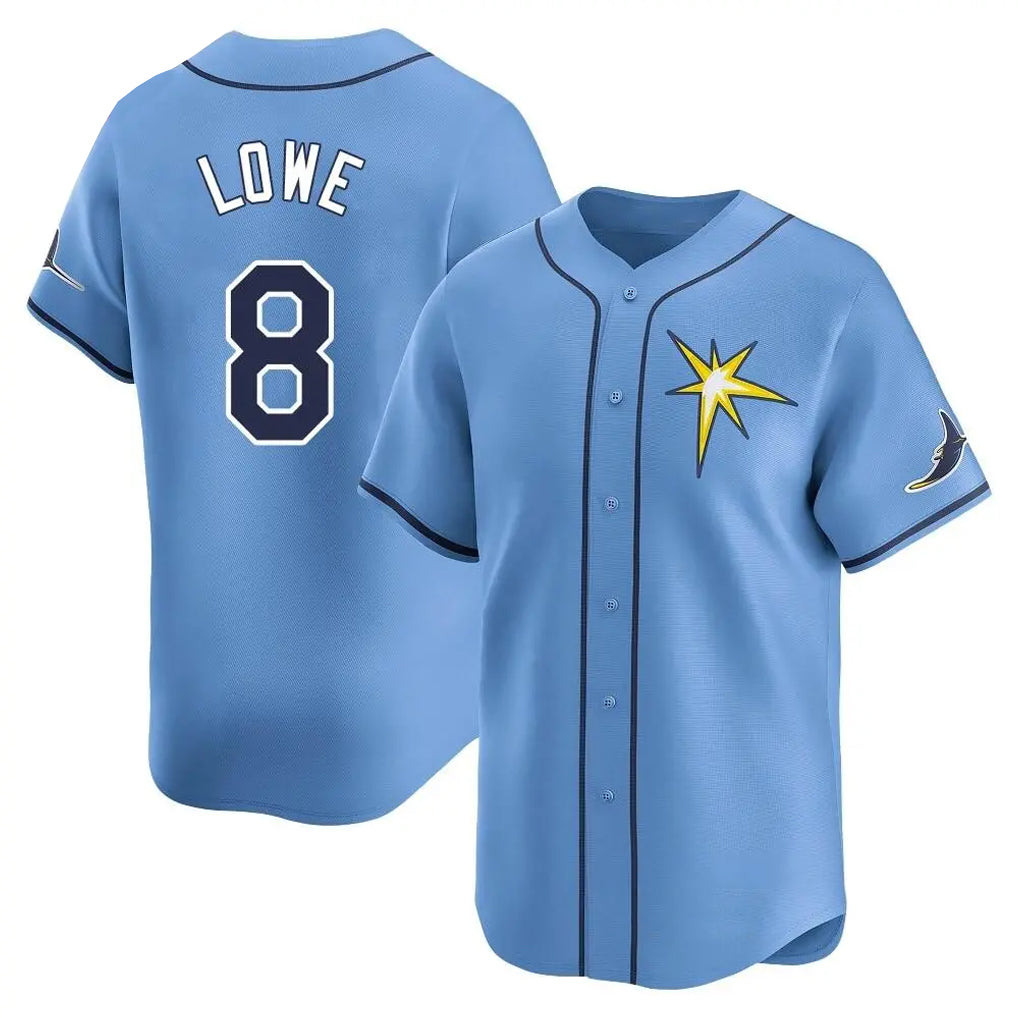Seanshop  T.Bay Rays #8 Brandon Lowe Player Light Blue Home Limited Stitched Jerseys