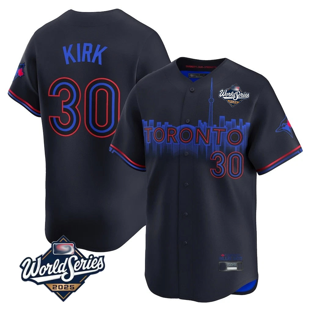 Seanshop  T.Blue Jays #30 Alejandro Kirk Player Black 2025 World Series City Connect Stitched Jerseys
