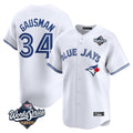 Seanshop  T.Blue Jays #34 Kevin Gausman Player White 2025 World Series Home Limited Stitched Jerseys