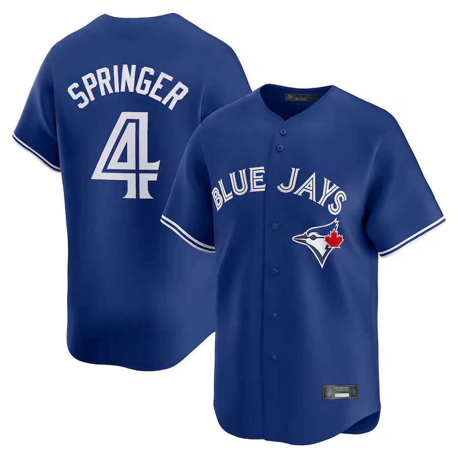 Seanshop  T.Blue Jays #4 George Springer Player Royal Home Limited Stitched Jerseys