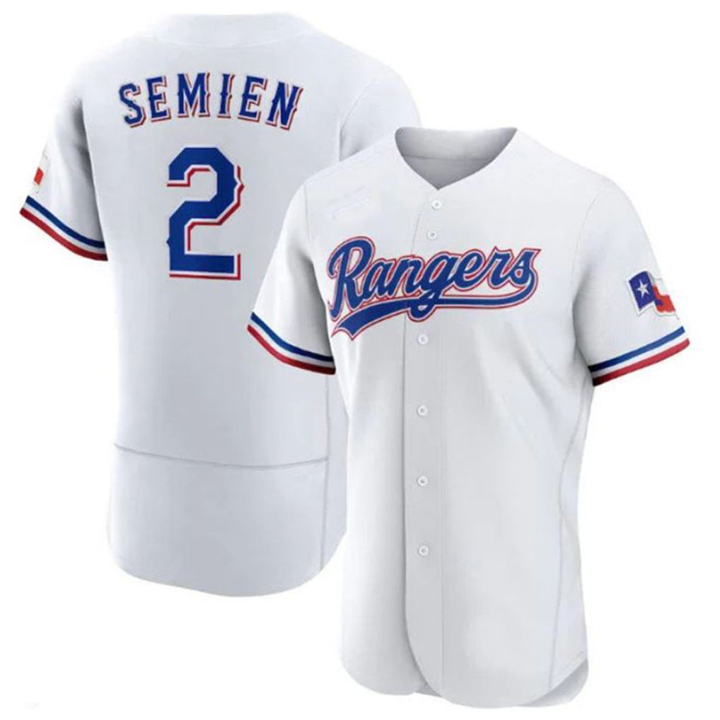 Seanshop  T.Rangers #2 Marcus Semien Player Gold Collection Limited White Elite Stitched Jerseys
