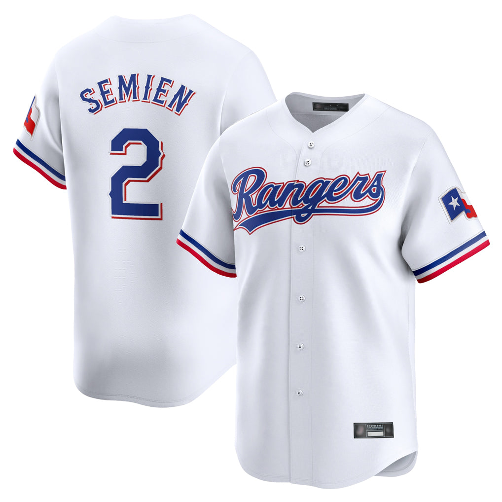 Seanshop  T.Rangers #2 Marcus Semien Player White Home Limited Stitched Jerseys