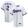 Seanshop  T.Rangers #2 Marcus Semien Player White Replica Game Stitched Jerseys