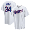 Seanshop  T.Rangers #34 Nolan Ryan Player White Home Game Stitched Jerseys