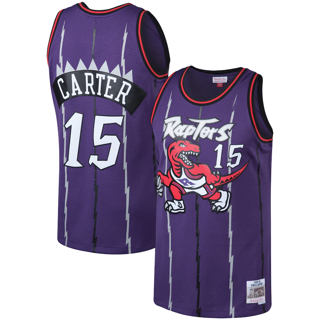 Seanshop T.Raptors #15 Vince Carter Mitchell & Ness Purple 199899 Big & Tall Hardwood Classics Swingman Jerseys