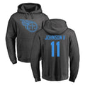 Seanshop T.Titans #11 Jermaine Johnson II Player Ash One Color Pullover Hoodies Home Game Stitched Jerseys